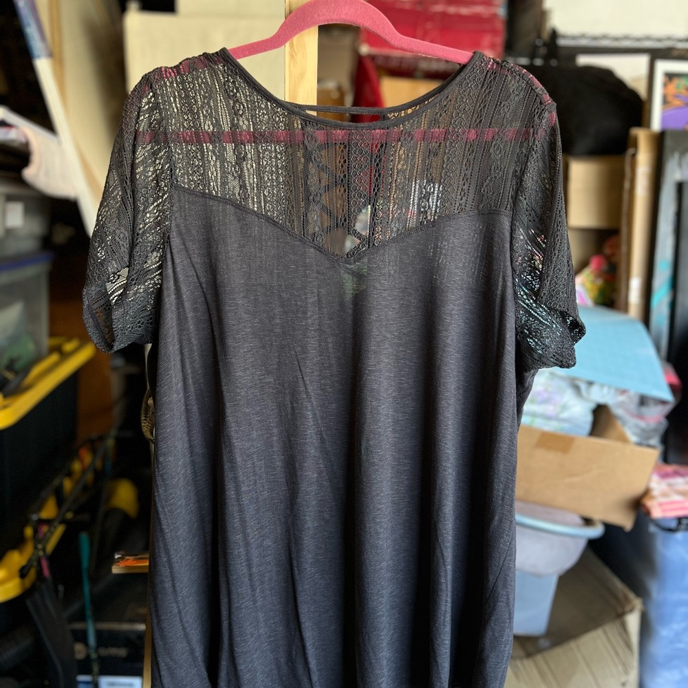 Elegant grey Lace Women's Top
